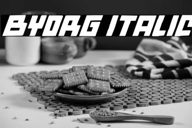 Byorg Italic Font examples