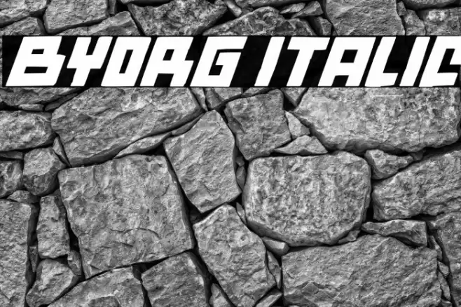 Byorg Italic Font examples