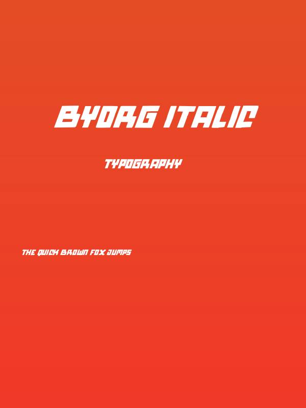 Byorg Italic Poster