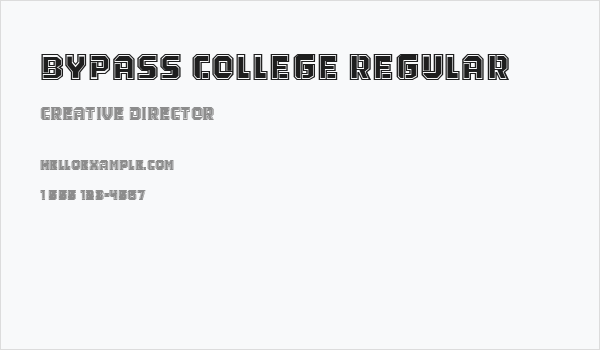 Bypass College Regular Business Card