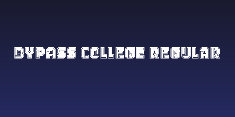 Bypass College Regular Social Header