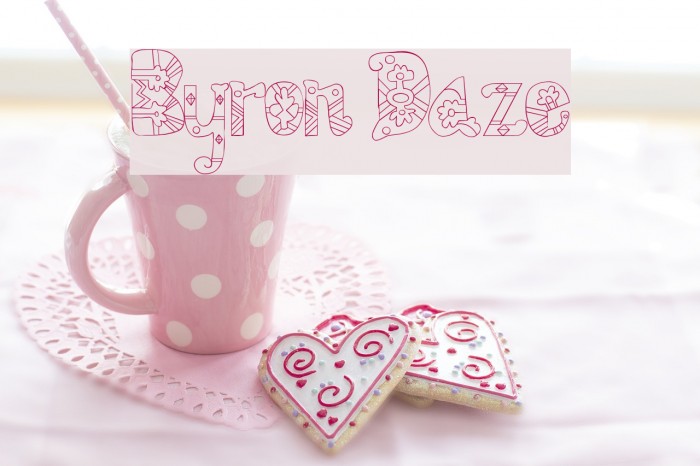 Byron Daze Font examples