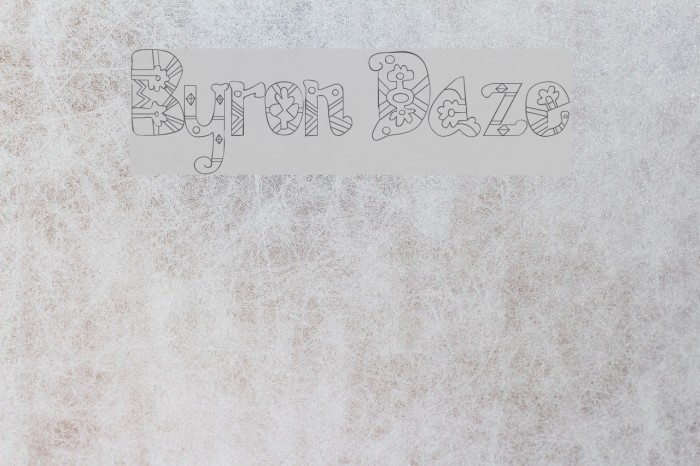 Byron Daze Font examples