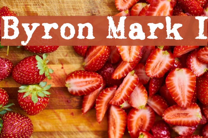 Byron Mark I Font examples