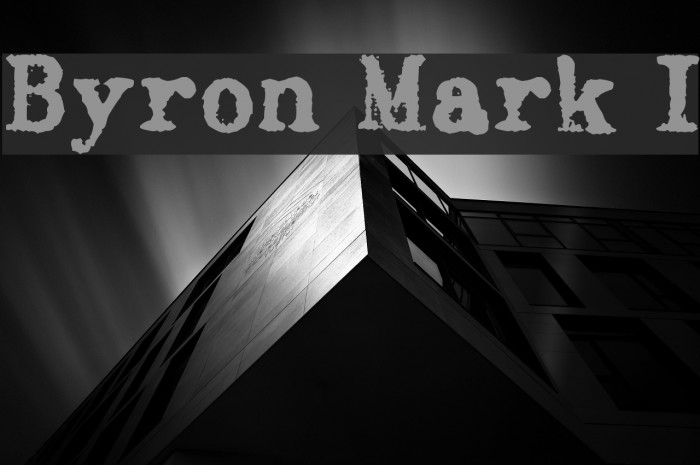 Byron Mark I Font examples