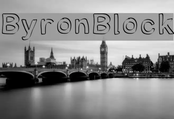 ByronBlock Font examples