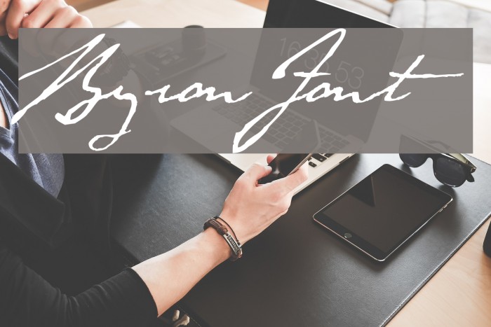 Byron Font examples