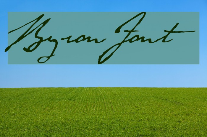 Byron Font examples