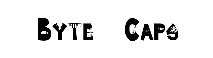 Byte  Caps  font caratteri gratis