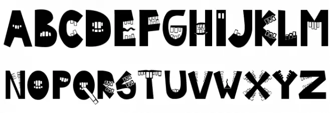 Byte  Caps Schriftart Groß