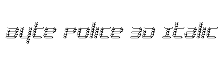 Byte Police 3D Italic  Frei Schriftart Herunterladen