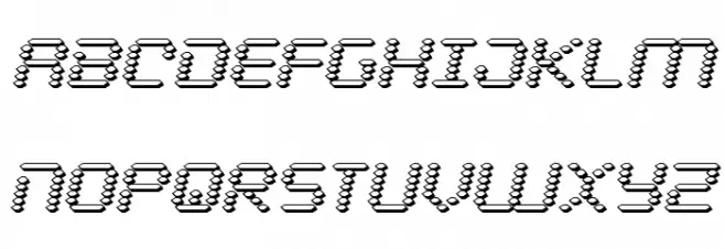Byte Police 3D Italic फ़ॉन्ट अपरकेस
