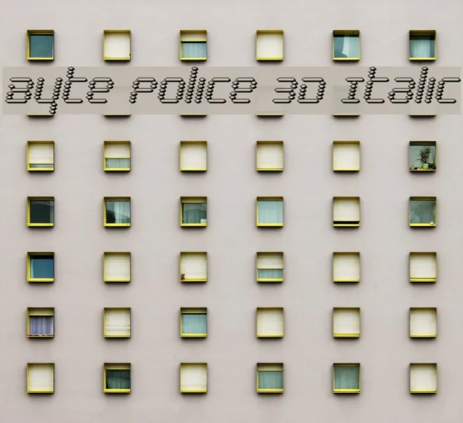 Byte Police 3D Italic Example 3