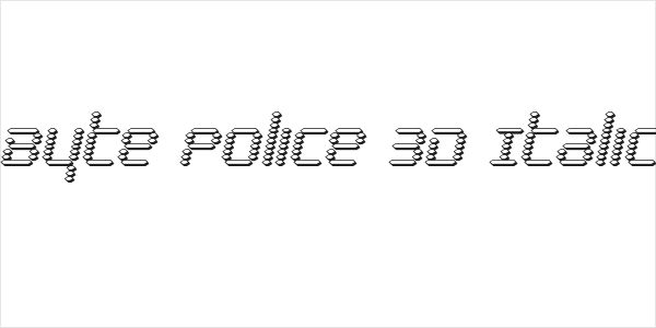 Byte Police 3D Italic Logo