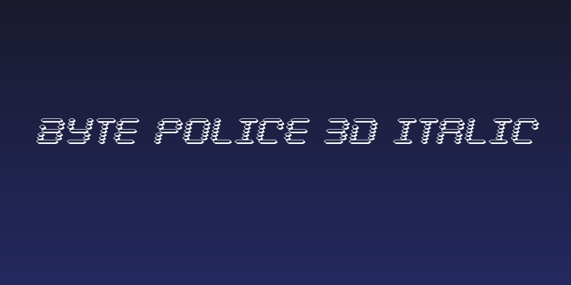 Byte Police 3D Italic Social Header