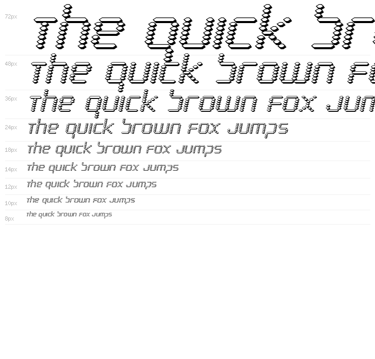 Byte Police 3D Italic Waterfall