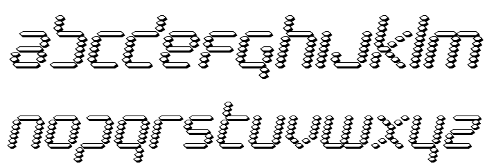 Byte Police 3D Italic Font LOWERCASE