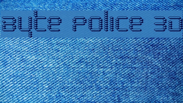 Byte Police 3D Font examples