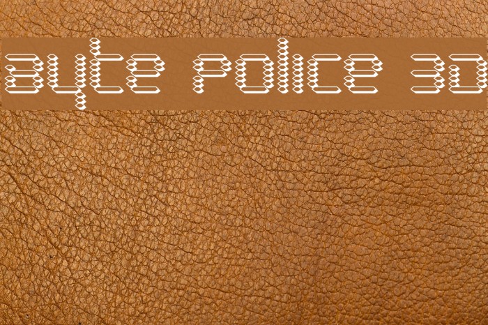 Byte Police 3D Font examples