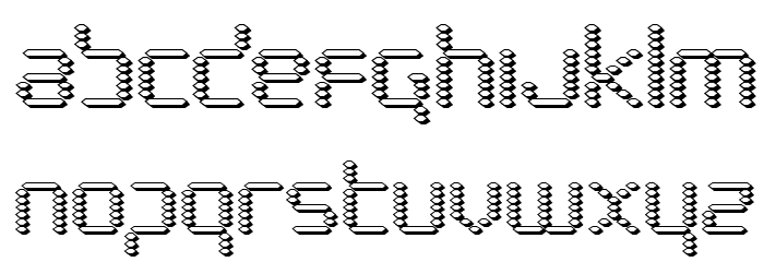 Byte Police 3D Font LOWERCASE