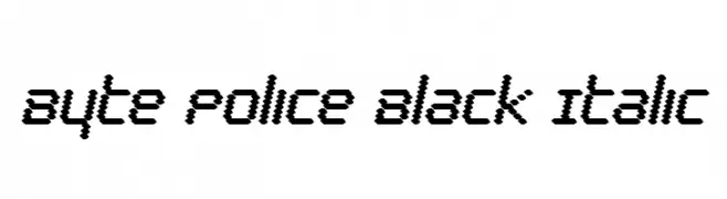 Byte Police Black Italic  Frei Schriftart Herunterladen