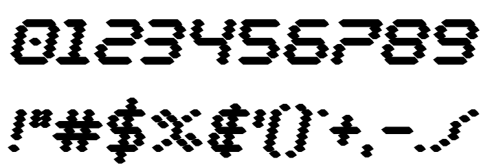Byte Police Black Italic Font OTHER CHARS
