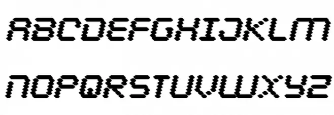 Byte Police Black Italic Polices MAJUSCULES