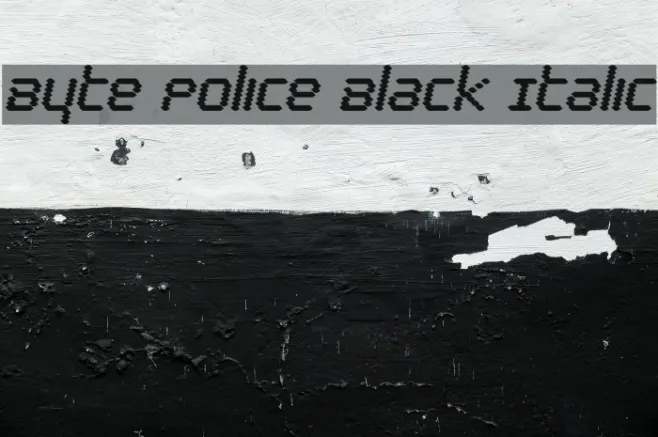 Byte Police Black Italic Example 3
