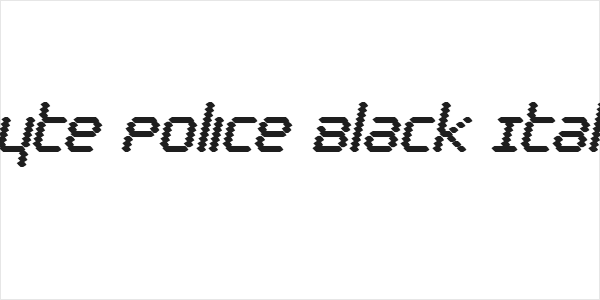Byte Police Black Italic Logo