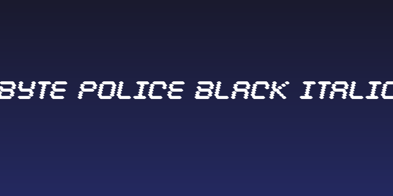 Byte Police Black Italic Social Header