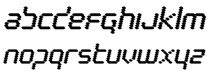 Byte Police Black Italic Font LOWERCASE