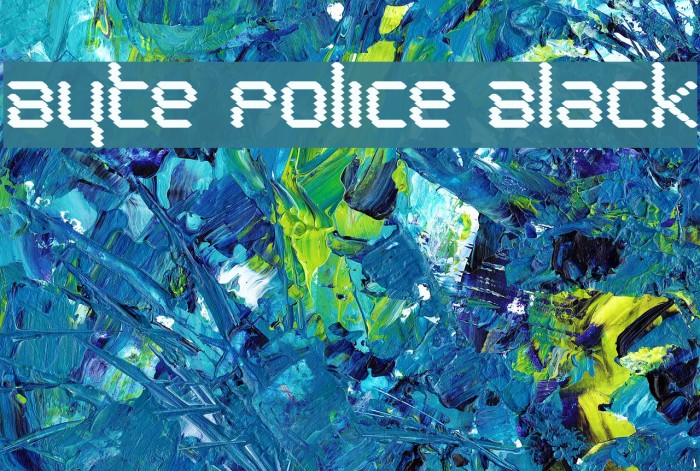Byte Police Black Font examples