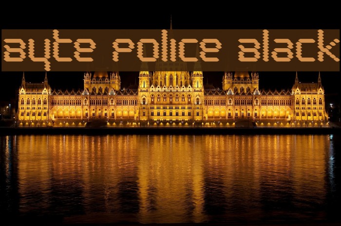 Byte Police Black Font examples