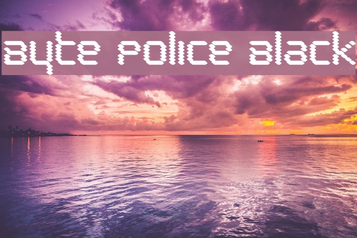 Byte Police Black Font examples