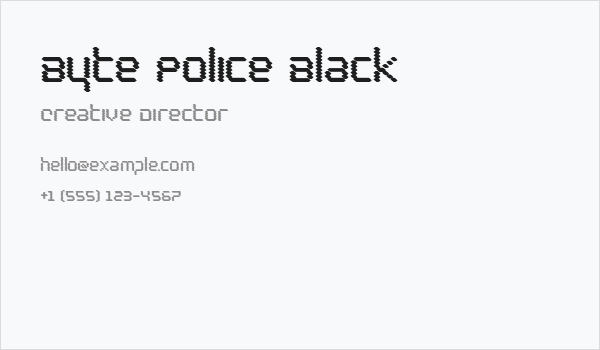 Byte Police Black Business Card