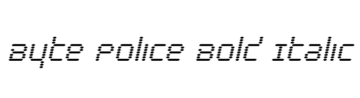 Byte Police Bold Italic  les polices de caractères gratuit tlcharger