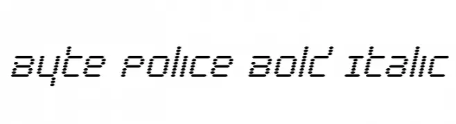 Byte Police Bold Italic  Frei Schriftart Herunterladen