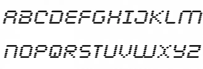 Byte Police Bold Italic Fuentes MAYÚSCULAS