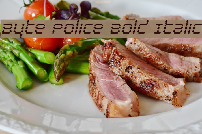 Byte Police Bold Italic Font examples