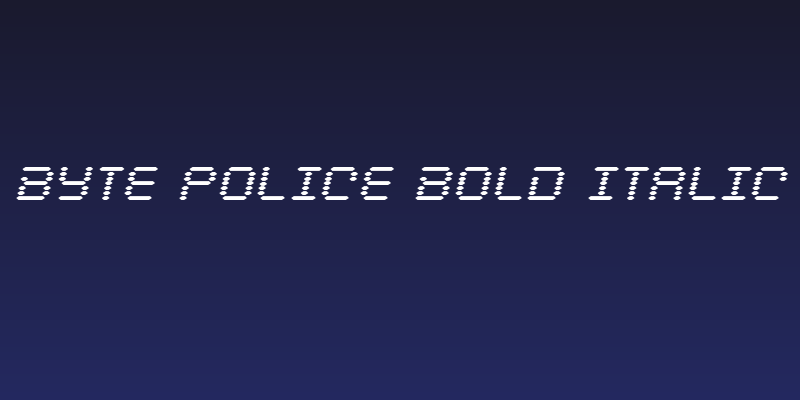 Byte Police Bold Italic Social Header