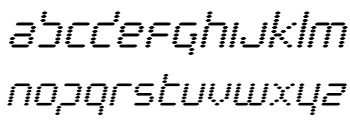 Byte Police Bold Italic Font LOWERCASE