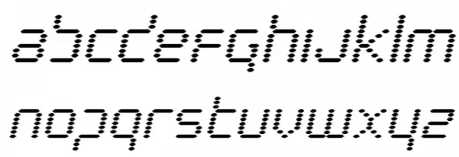 Byte Police Bold Italic Caratteri MINUSCOLO