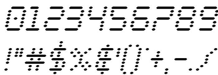 Byte Police Condensed Italic Font OTHER CHARS