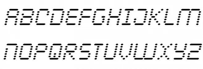 Byte Police Condensed Italic 字体 大写