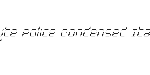 Byte Police Condensed Italic Logo