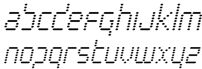 Byte Police Condensed Italic Font LOWERCASE