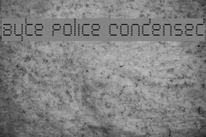 Byte Police Condensed Font examples