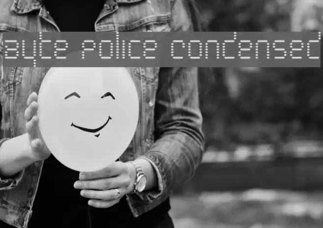 Byte Police Condensed Font examples