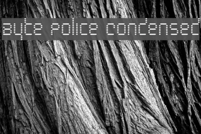 Byte Police Condensed Font examples