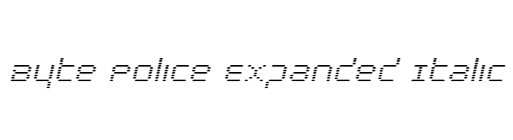 Byte Police Expanded Italic  Free Fonts Download